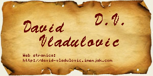 David Vladulović vizit kartica